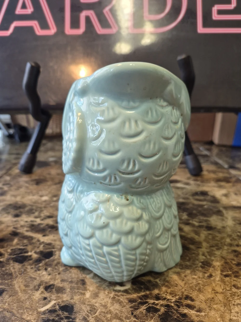 Utensil Holder World Market Ceramic Turquoise Aqua/Blue Owl   The World Market C